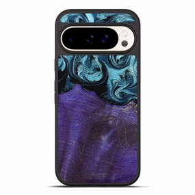 Pixel 10 Pro Xl Wood Phone Case - Karyn (Blue, 781576) Anti Yellowing Screen Self Healing