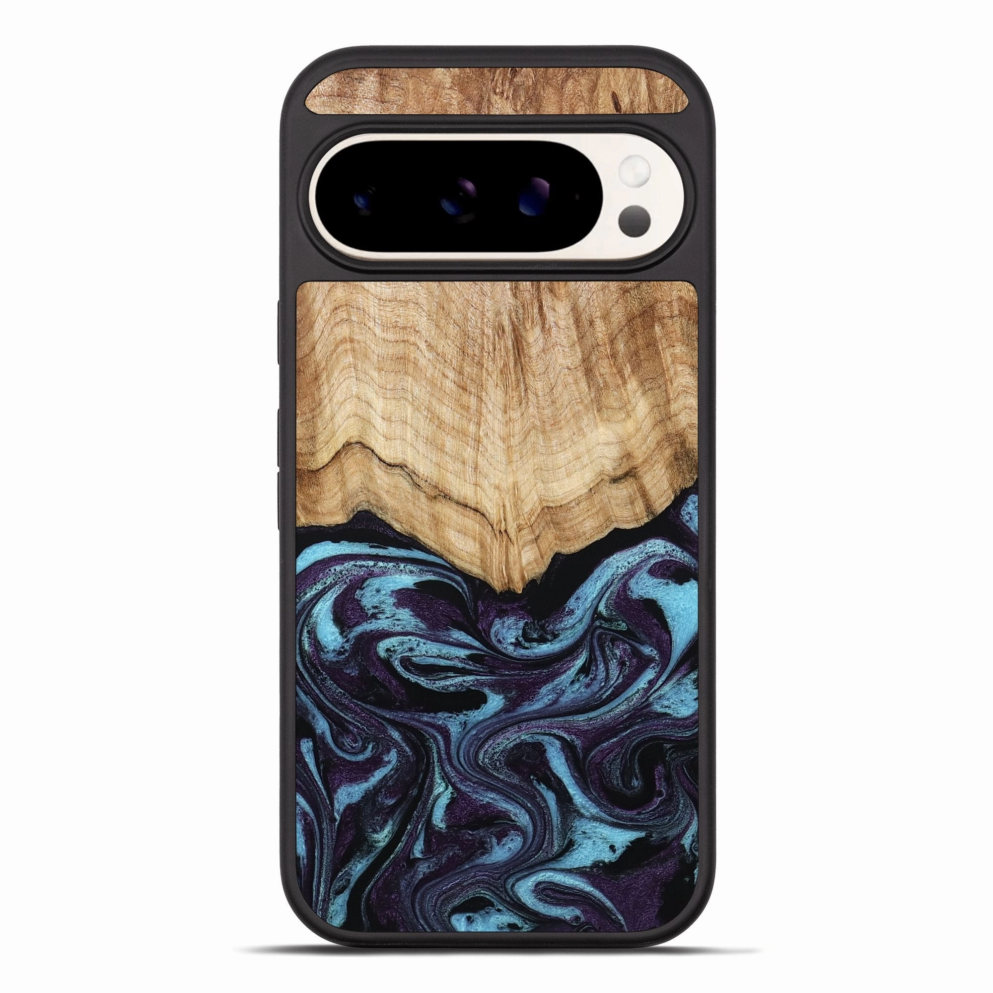 Pixel 10 Pro Xl Wood Phone Case - Kaylyn (Blue, 780093) Anti Finger Smudge