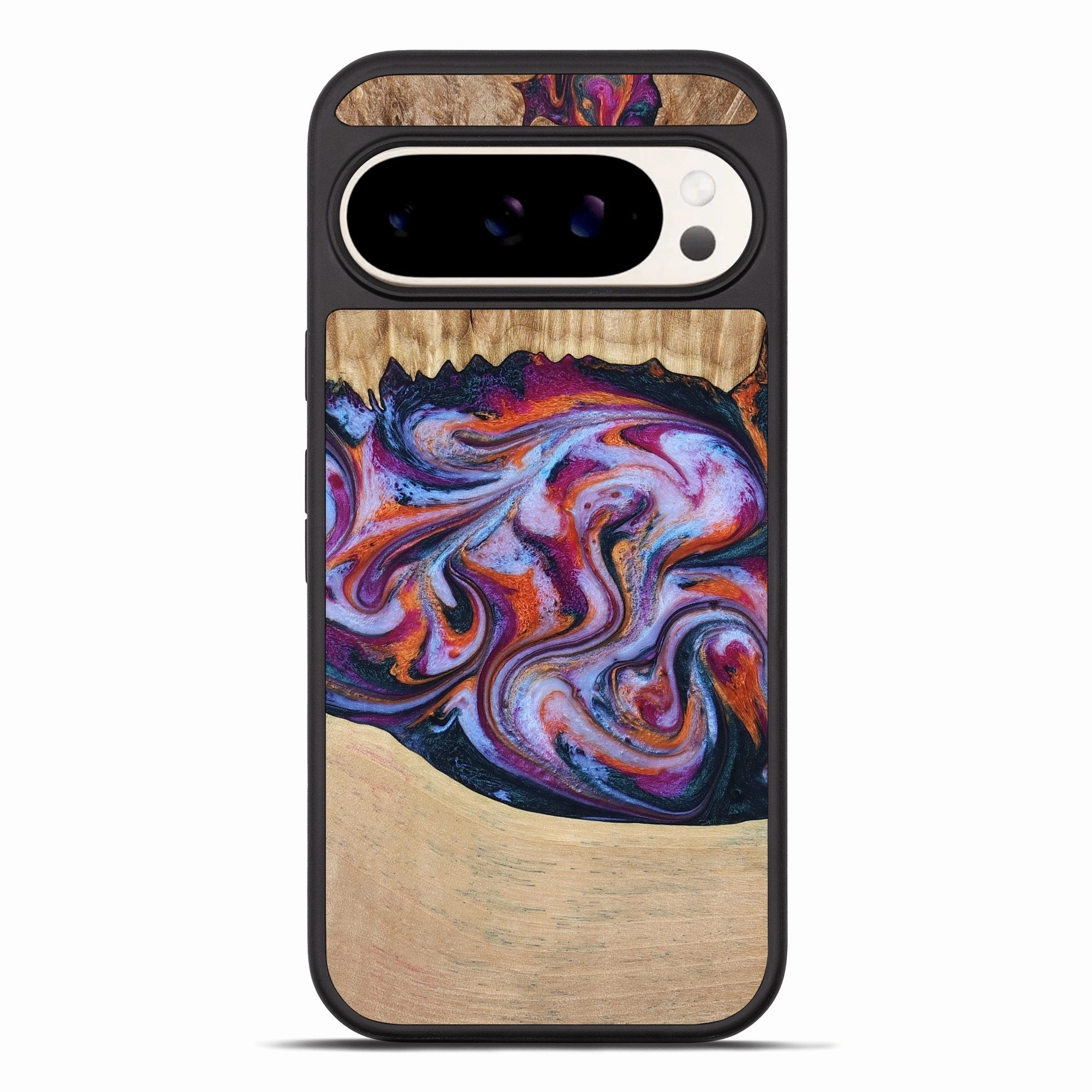 Pixel 10 Pro Xl Wood Phone Case - Kinslee (Purple, 773828) Anti Finger Mark Anti Glare