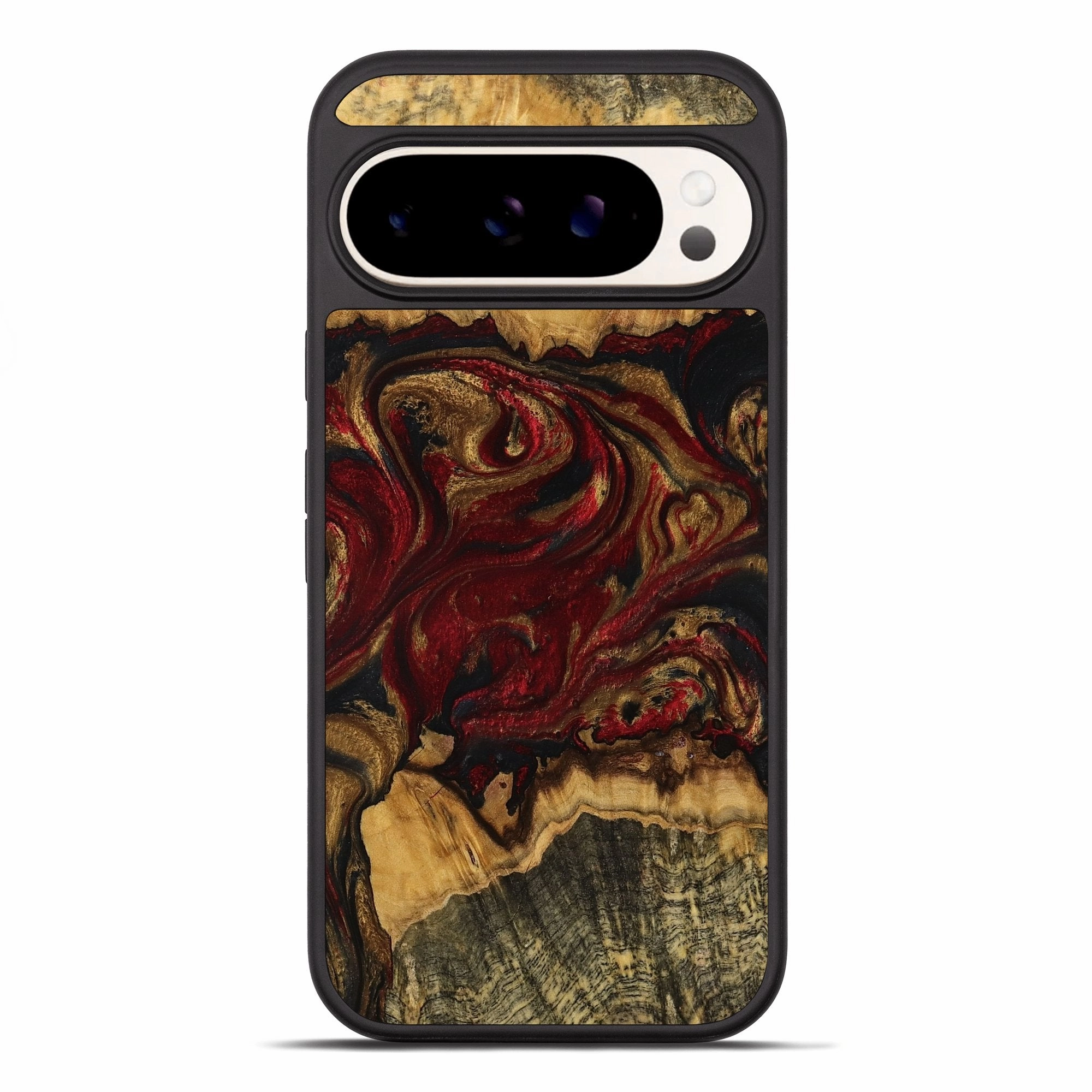 Pixel 10 Pro Xl Wood Phone Case - Koen (Red, 770587) Slim Screen Protector Scratch Resistant Glass