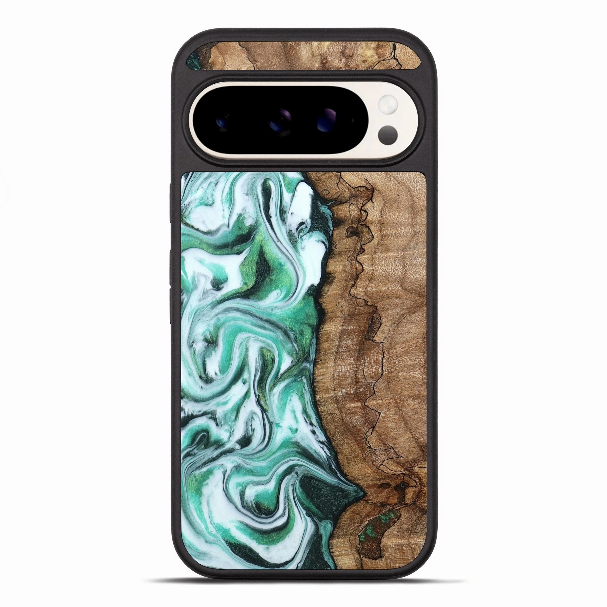 Anti Fingerprint Screen Protective Layer Pixel 10 Pro Xl Wood Phone Case - Kyle (Green, 781762)