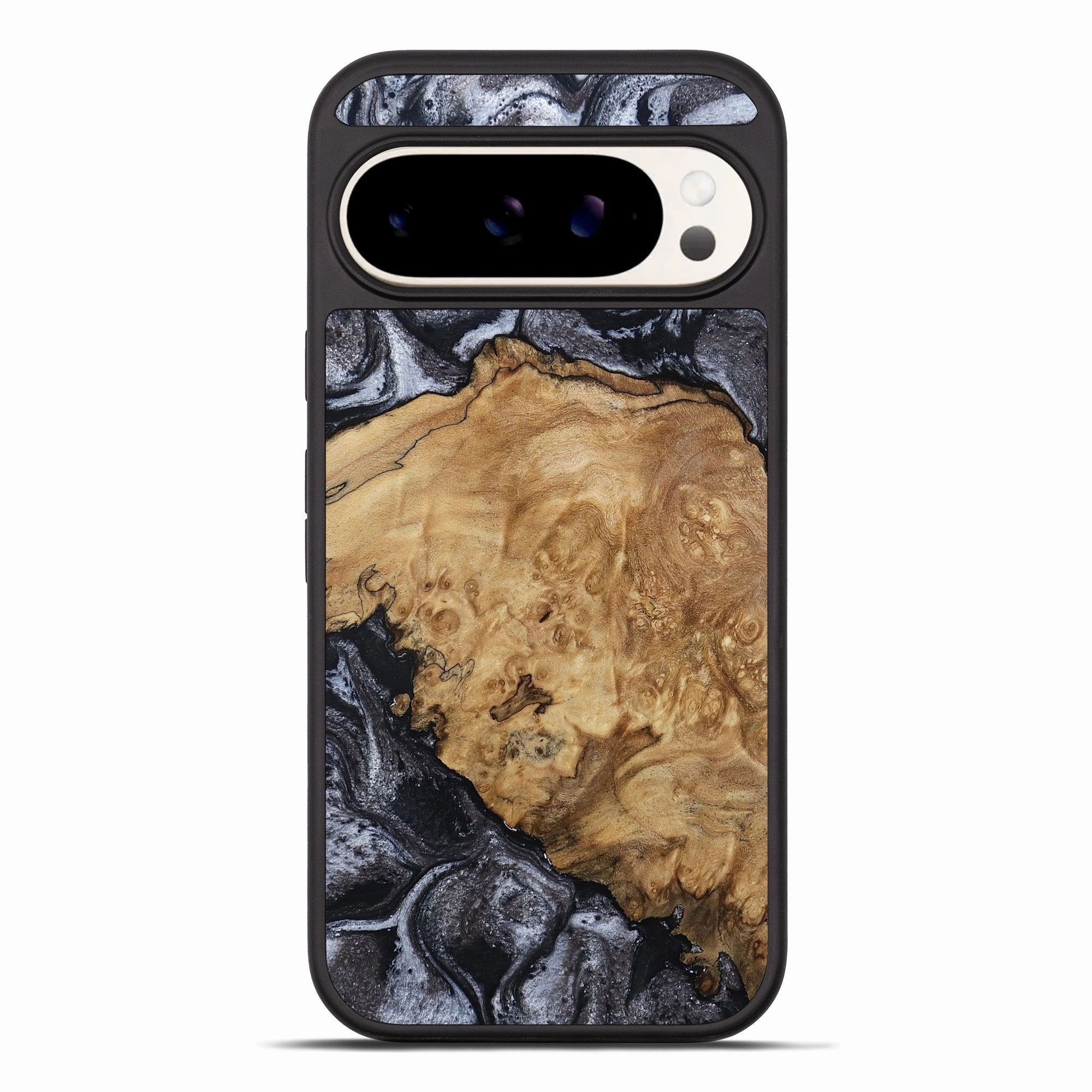 Pixel 10 Pro Xl Wood Phone Case - Laureen (Black & White, 781635) HD Screen Protector Anti Shock Screen