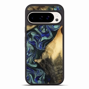 Pixel 10 Pro Xl Wood Phone Case - Mae (Blue, 781329) Slim Screen Protector