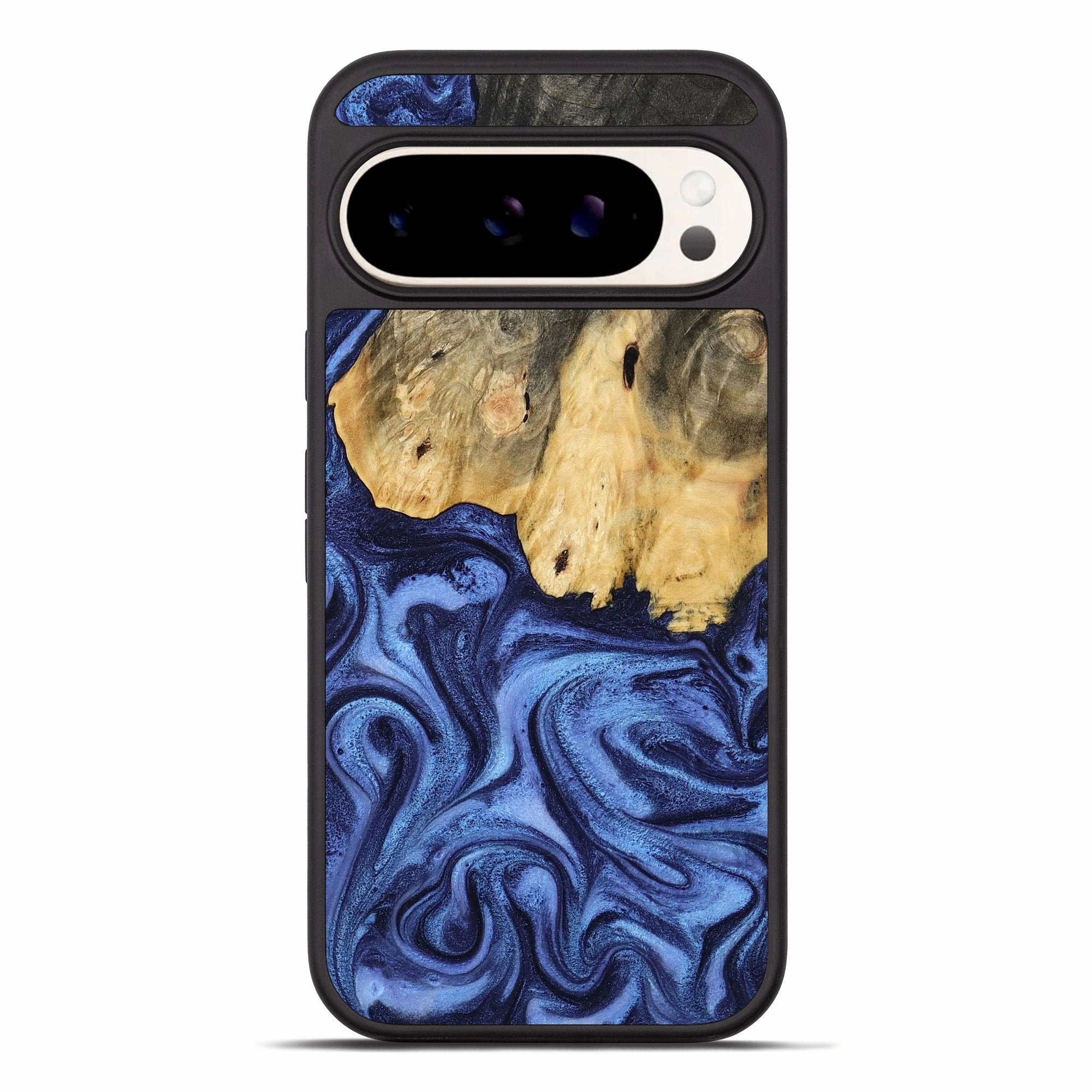 Pixel 10 Pro Xl Wood Phone Case - Martina (Blue, 769782) High Transparency Anti Oil Film