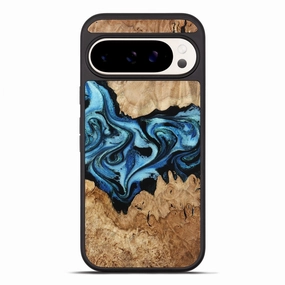 Pixel 10 Pro Xl Wood Phone Case - Maurine (Blue, 776204) Anti Yellowing
