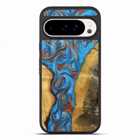 Pixel 10 Pro Xl Wood Phone Case - Meyer (Teal & Gold, 780728) Crystal Clear