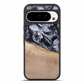 Pixel 10 Pro Xl Wood Phone Case - Miah (Black & White, 780132) Anti Finger Mark Screen Defense