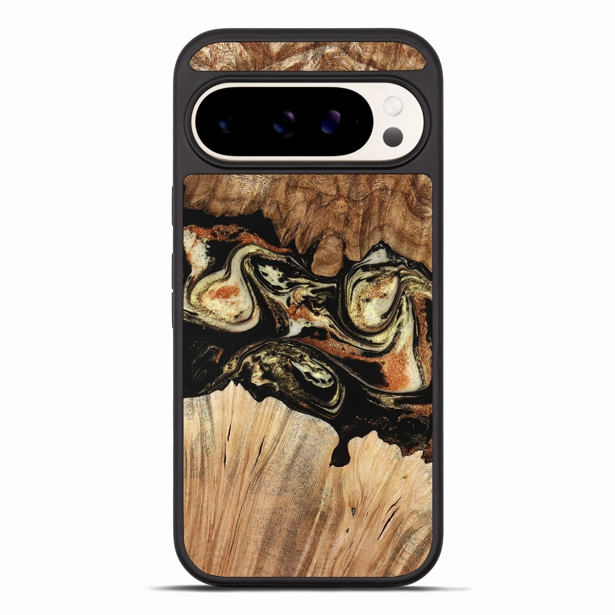 Pixel 10 Pro Xl Wood Phone Case - Mikala (Black & White, 776635) Protective Film
