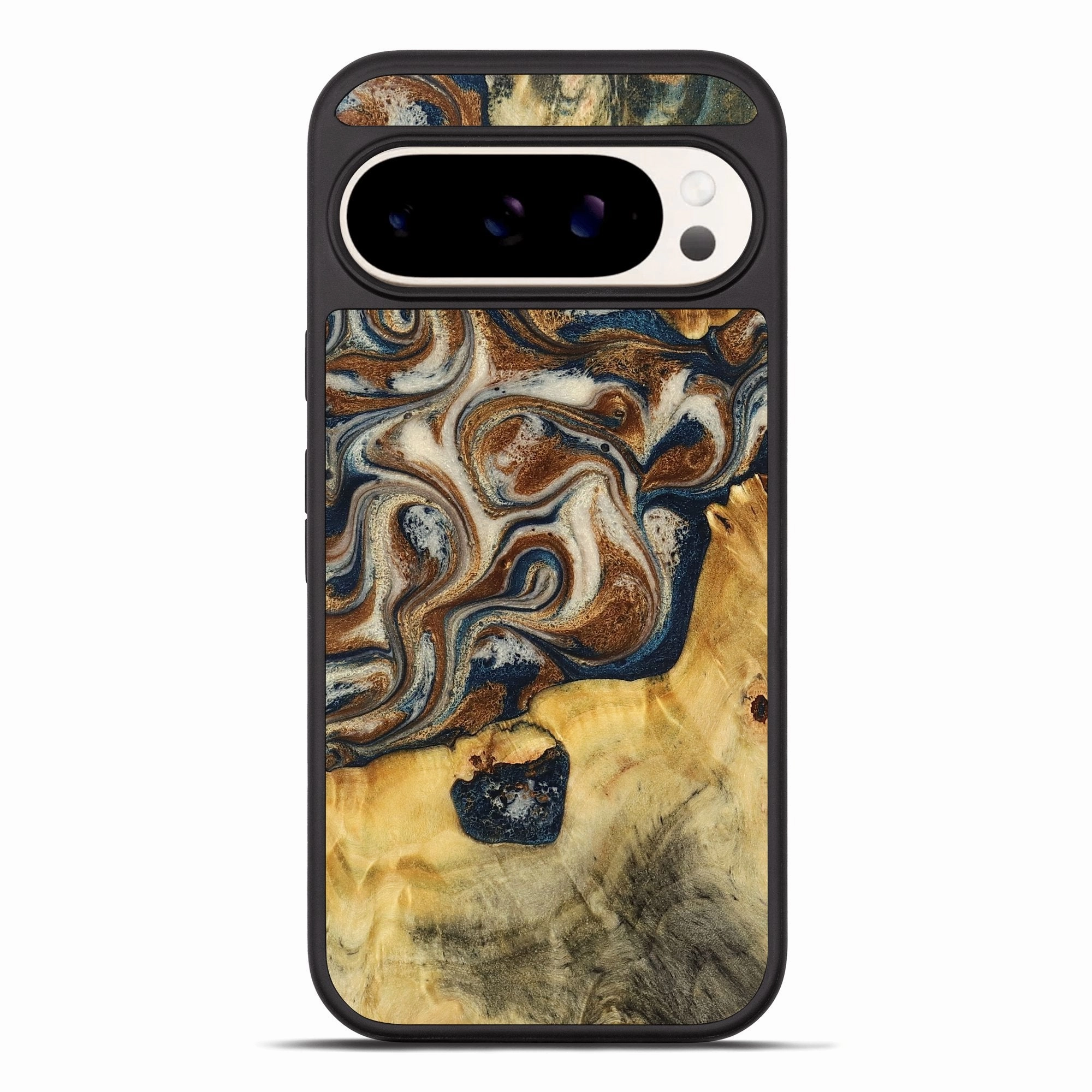 Anti Spy Pixel 10 Pro Xl Wood Phone Case - Mike (Teal & Gold, 779560)