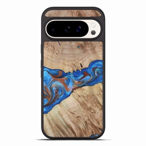 Pixel 10 Pro Xl Wood Phone Case - Mustafa (Teal & Gold, 780976) Edge Protection