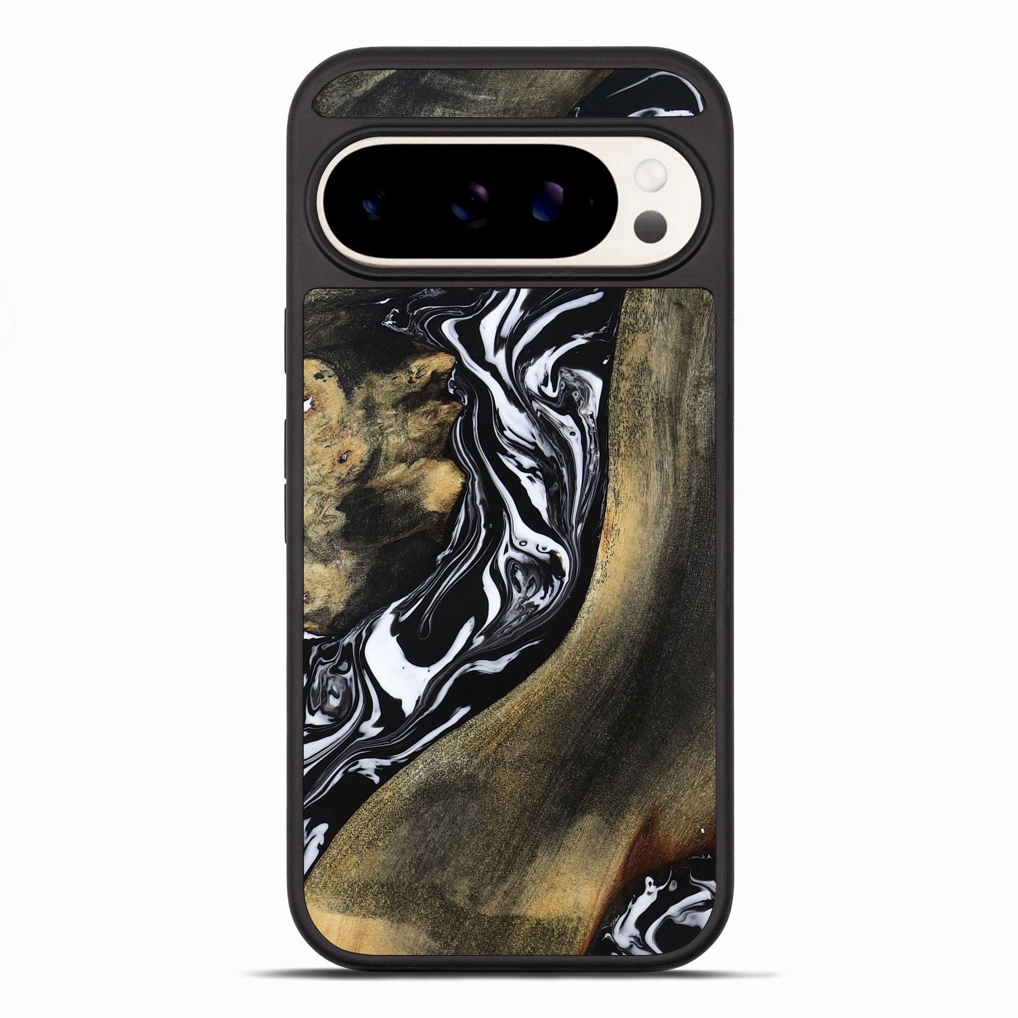 Pixel 10 Pro Xl Wood Phone Case - Nikita (Black & White, 779208) Easy Installation HD Clarity