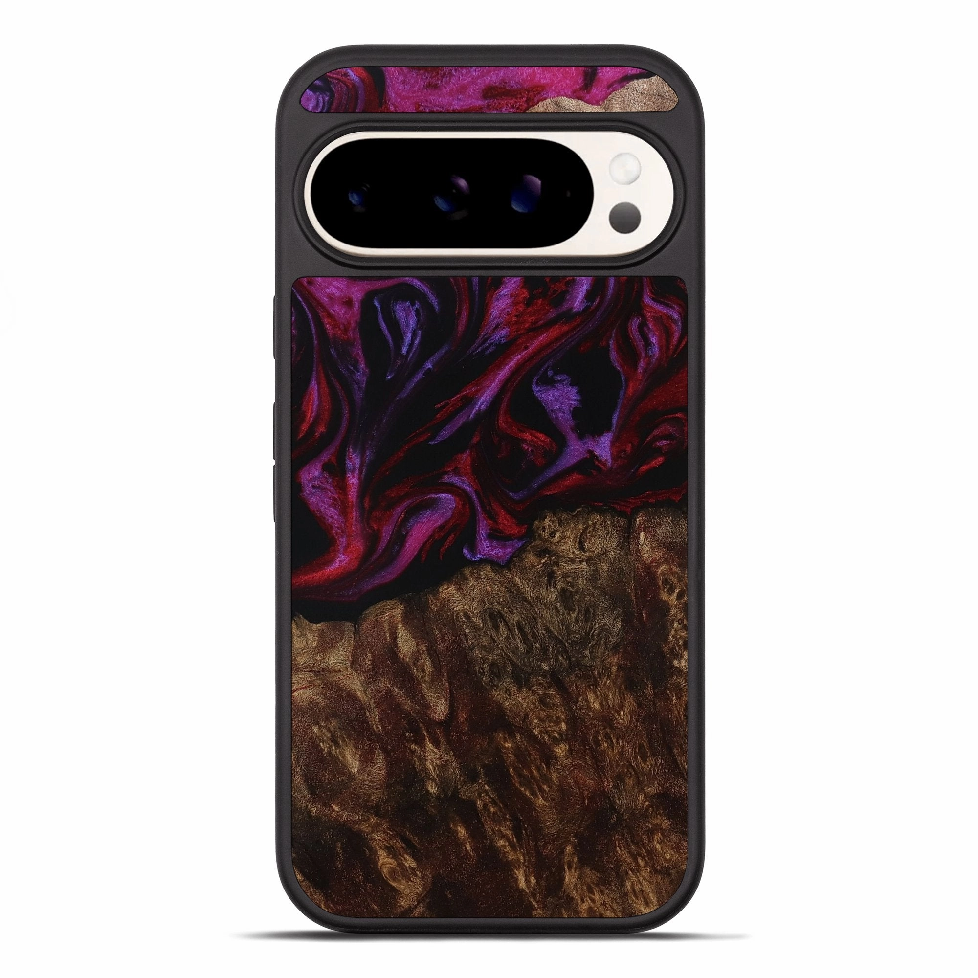 Tempered Glass Rounded Edges Pixel 10 Pro Xl Wood Phone Case - Nola (Red, 773337)