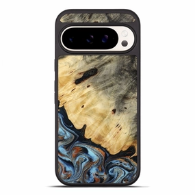 Anti Finger Mark Film Pixel 10 Pro Xl Wood Phone Case - Nolan (Teal & Gold, 772172)