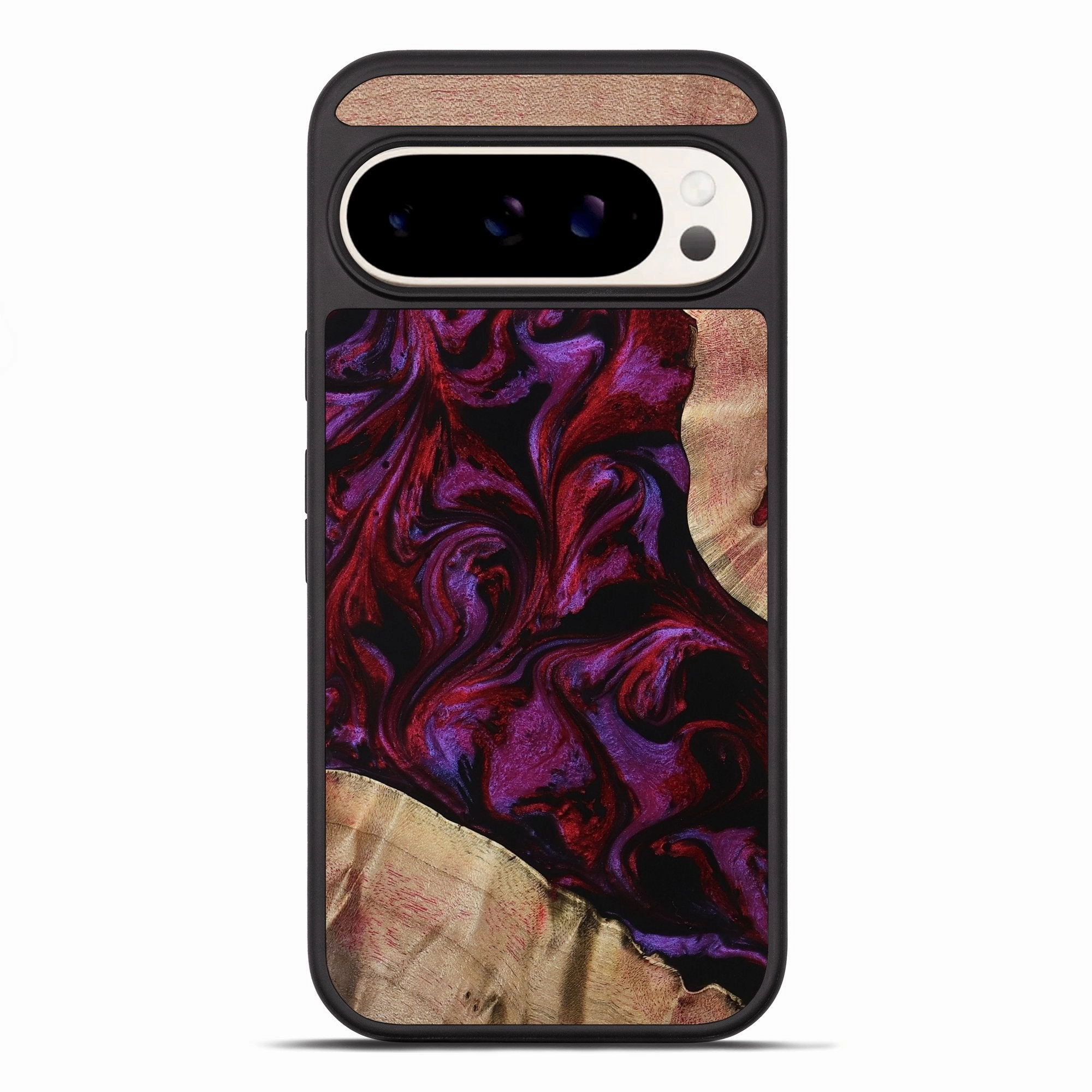 Pixel 10 Pro Xl Wood Phone Case - Oakley (Red, 773332) HD Screen Protector