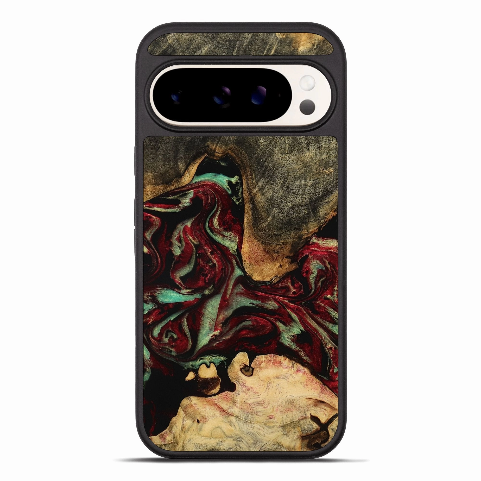 Scratch Resistant Glass Pixel 10 Pro Xl Wood Phone Case - Octavio (Red, 772090)