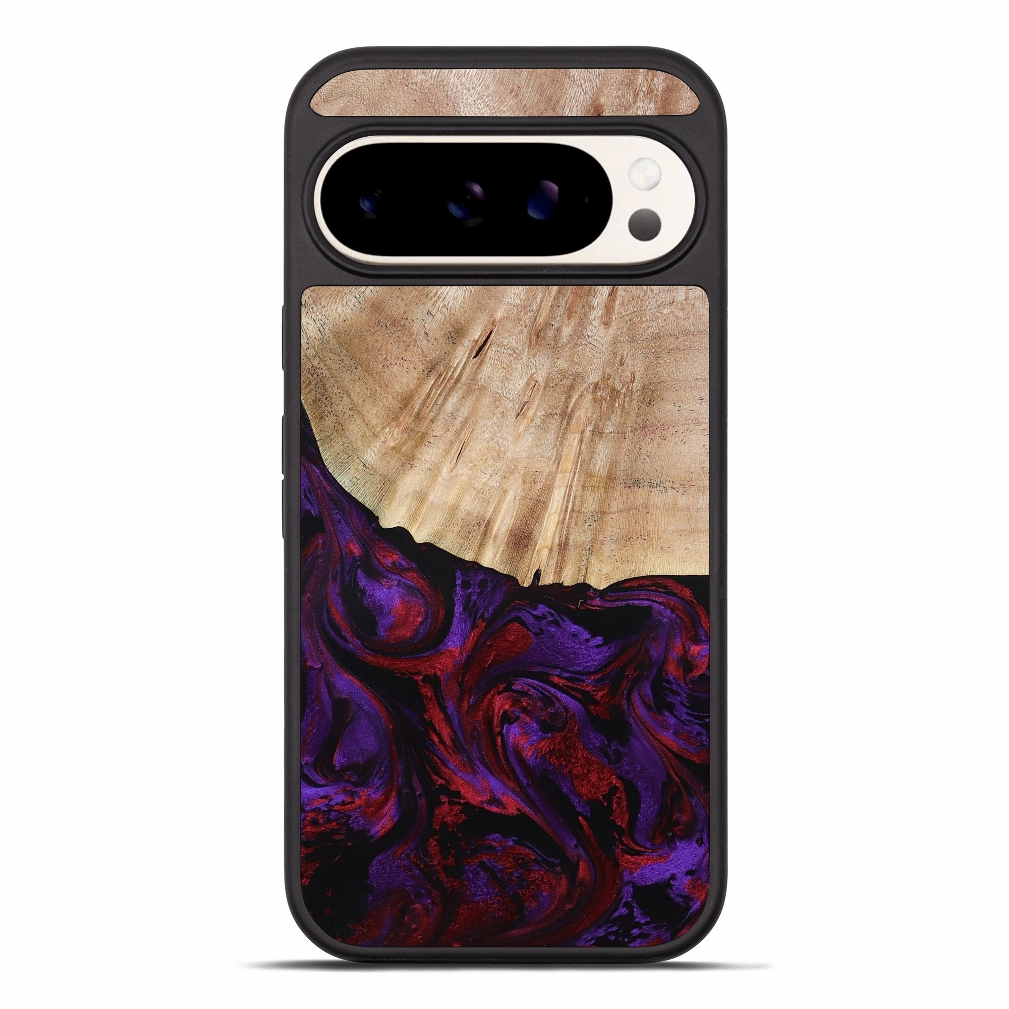 Pixel 10 Pro Xl Wood Phone Case - Rosetta (Purple, 780958) Impact Resistant Drop Protection