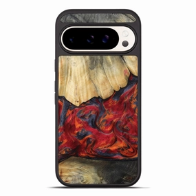 Pixel 10 Pro Xl Wood Phone Case - Shauna (Red, 781650) Anti Finger Oil Fingerprint Resistant Screen