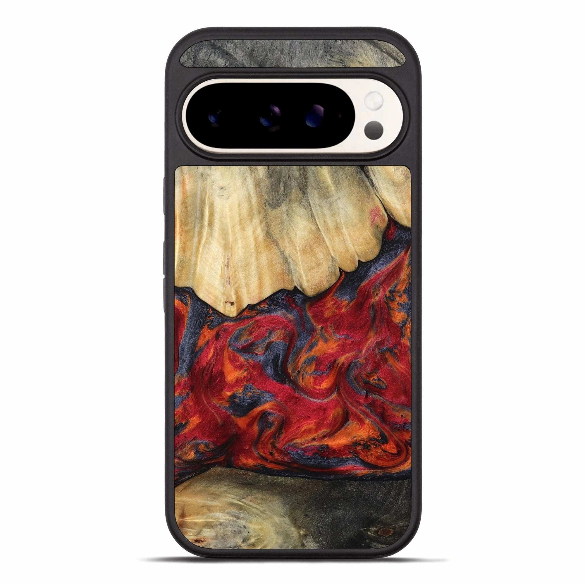 Pixel 10 Pro Xl Wood Phone Case - Shauna (Red, 781650) Anti Finger Oil Fingerprint Resistant Screen
