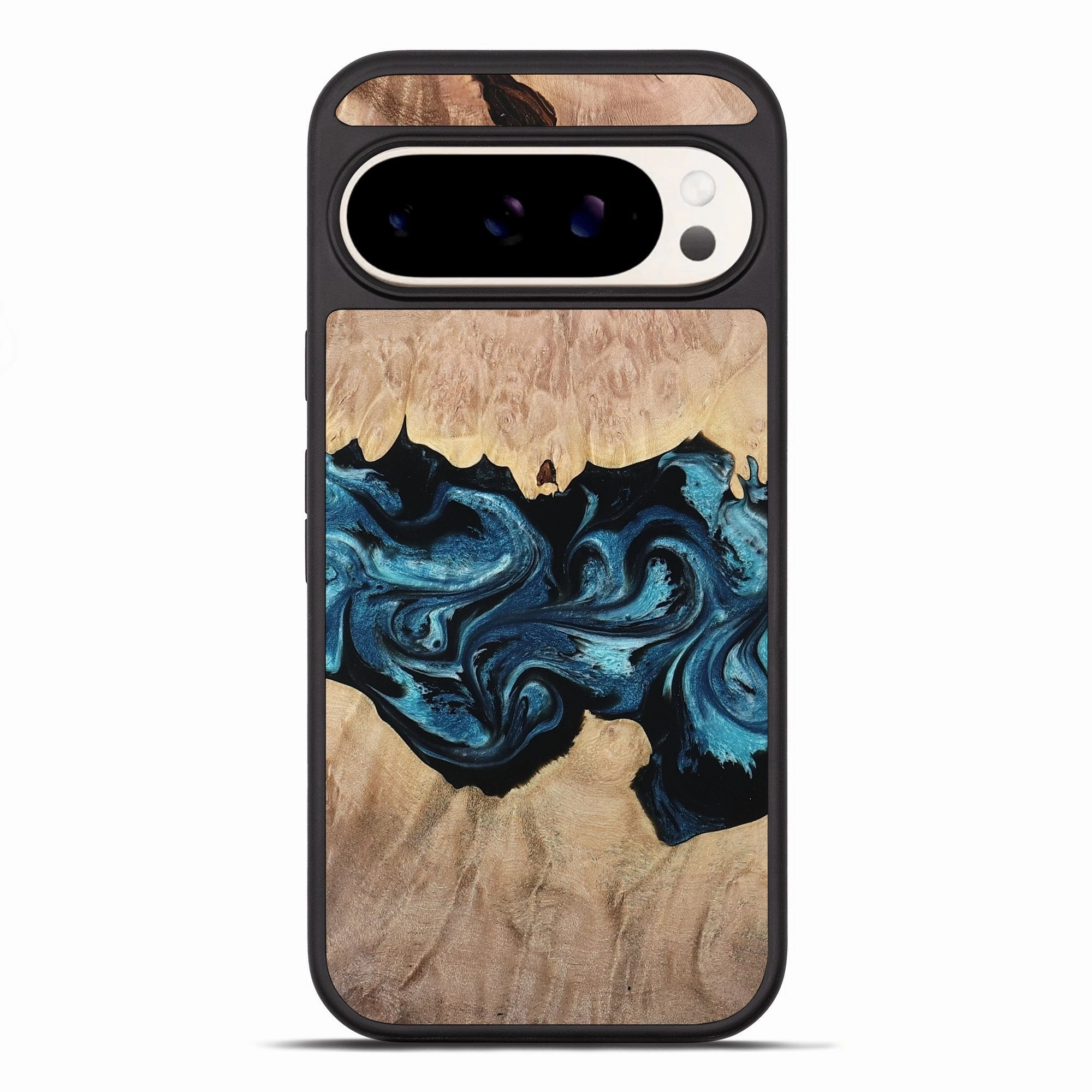 Pixel 10 Pro Xl Wood Phone Case - Sherlyn (Blue, 762801) Scratch Protection Protective Film