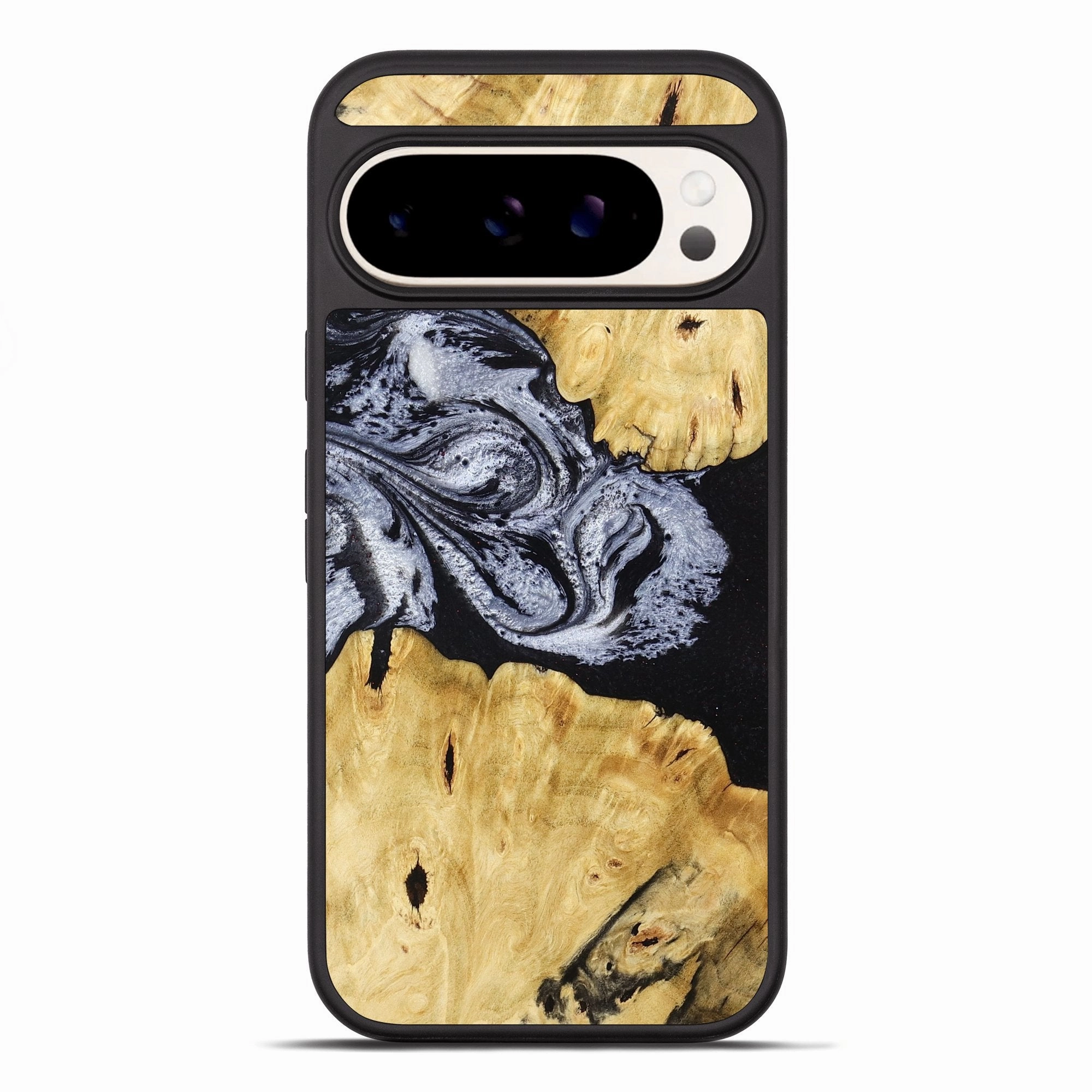 High Transparency Pixel 10 Pro Xl Wood Phone Case - Sherman (Black & White, 780968)