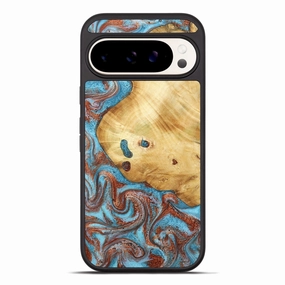 Pixel 10 Pro Xl Wood Phone Case - Sydney (Teal & Gold, 781346) Anti Finger Streak Easy Installation