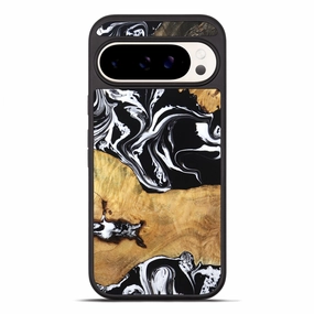 Fingerprint Resistant Coating Anti Static Pixel 10 Pro Xl Wood Phone Case - Terri (Black & White, 778000)