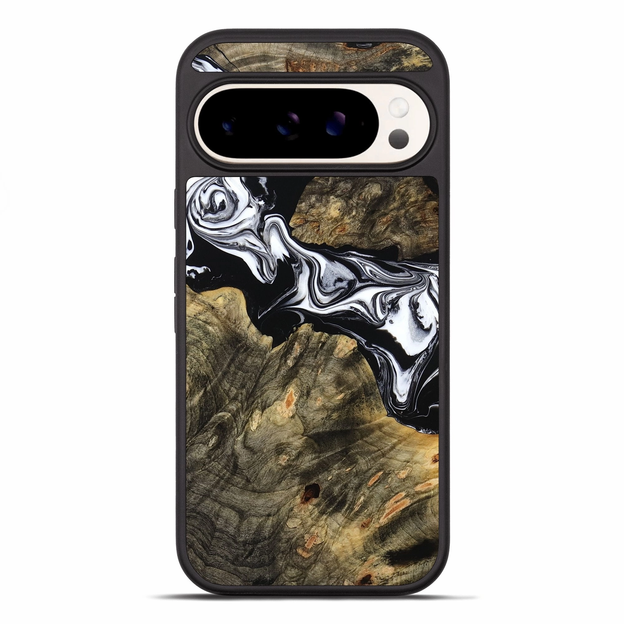 Anti Scratch Shield Pixel 10 Pro Xl Wood Phone Case - Thad (Black & White, 772545)