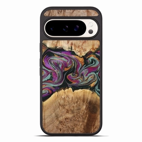 Pixel 10 Pro Xl Wood Phone Case - Tomika (Green, 778331) Crystal Clear Screen