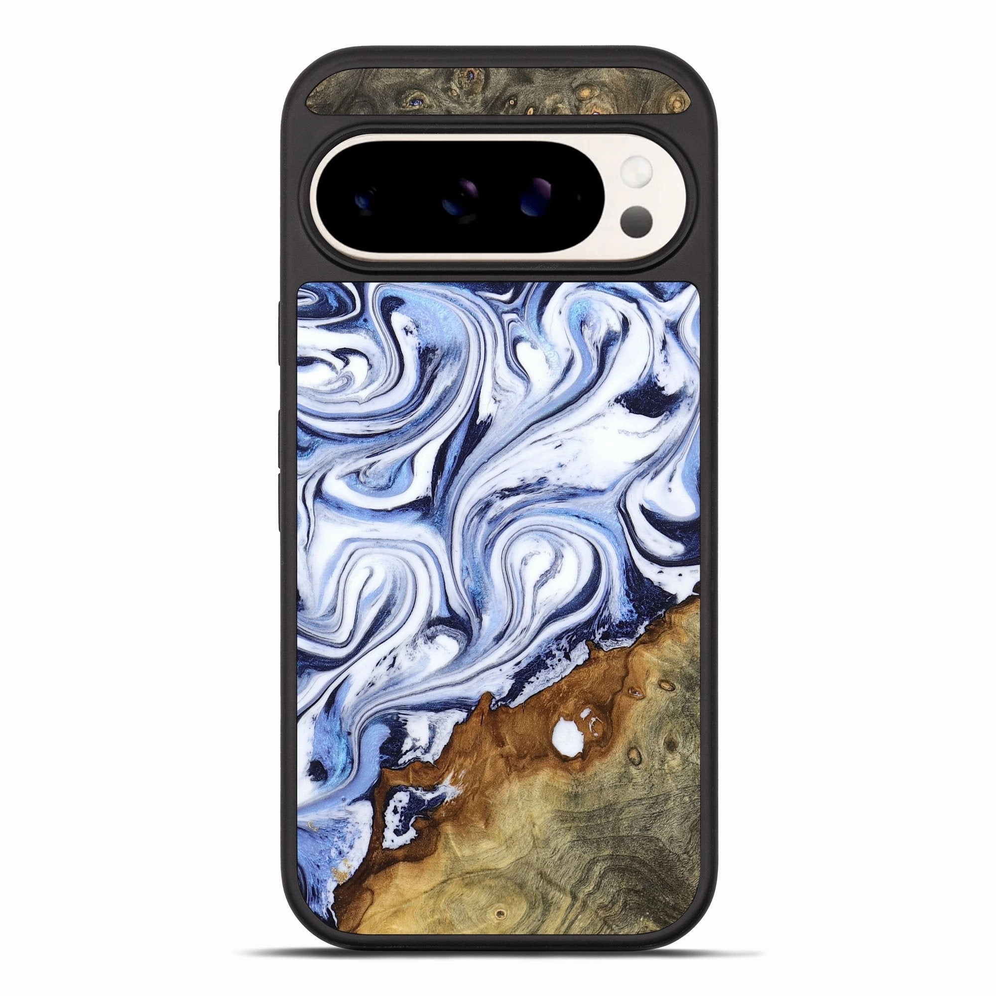 Pixel 10 Pro Xl Wood Phone Case - Tonya (Blue, 776678) Smooth Touch Film