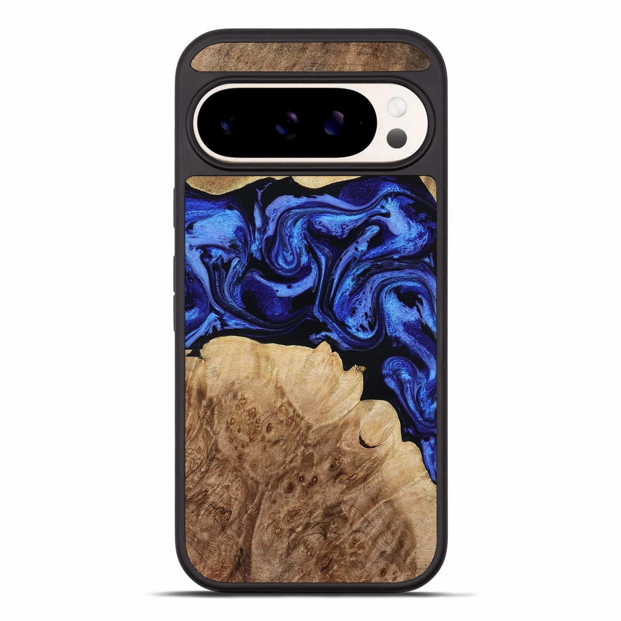 Pixel 10 Pro Xl Wood Phone Case - Willow (Blue, 780059) Anti Finger Grease Film Edge Guard