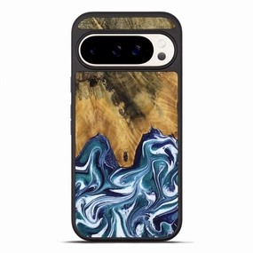 Pixel 10 Pro Xl Wood Phone Case - Woodrow (Blue, 772229) Easy Installation