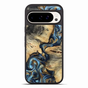 Pixel 10 Pro Xl Wood Phone Case - Xzavier (Teal & Gold, 781666) High Transparency