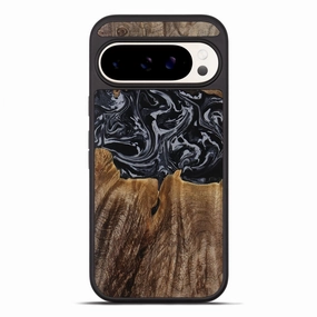 Pixel 10 Pro Xl Wood Phone Case - Zack (Black & White, 770910) Shock Absorbing Anti Finger Grease