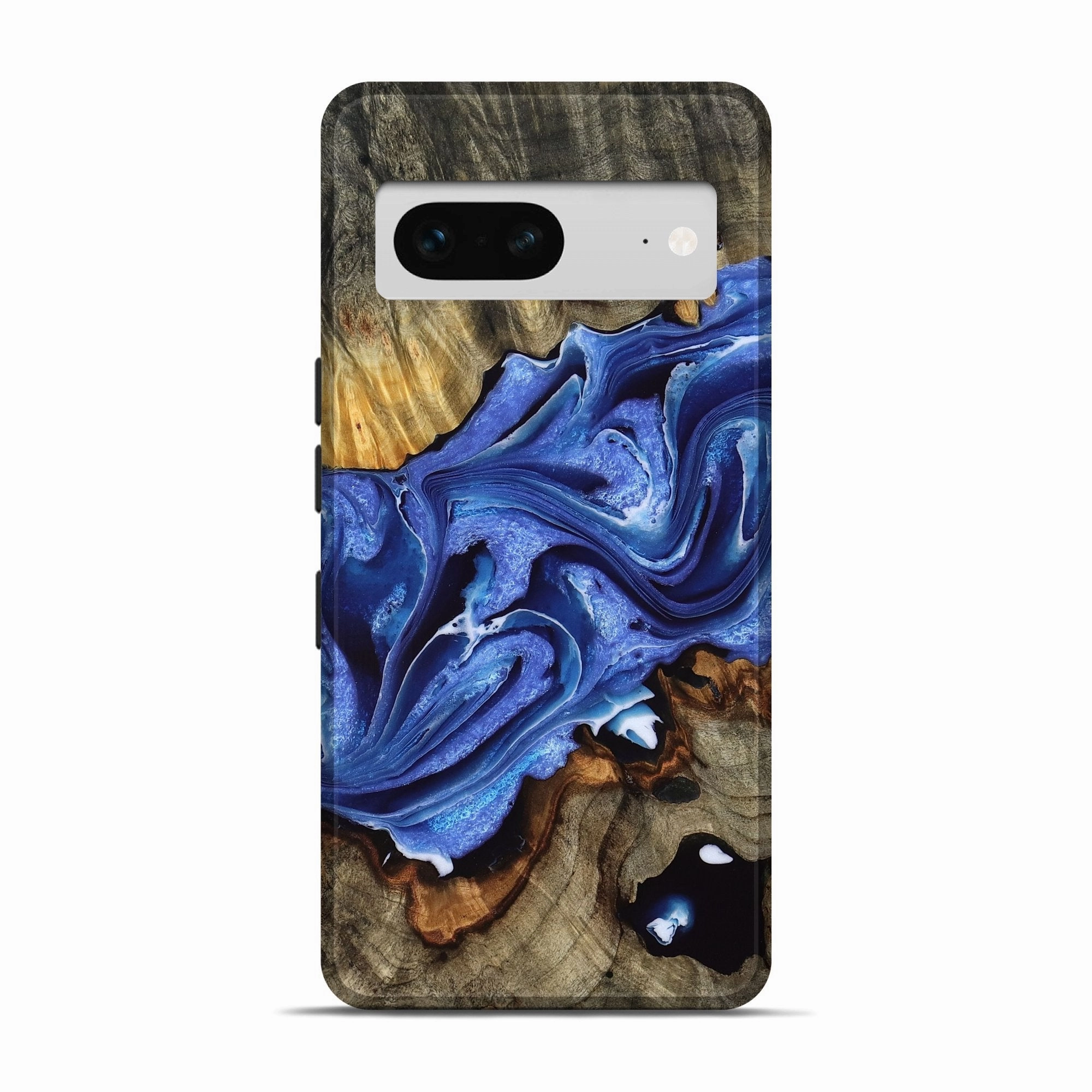 Pixel 7 Wood Live Edge Phone Case - Adam (Blue, 776914) Anti Glare