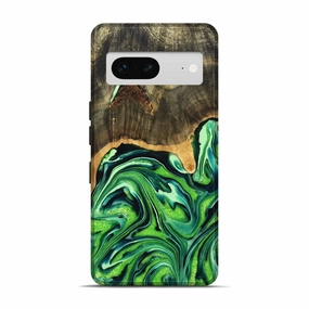 Anti Fingerprint Film Oleophobic Coating Pixel 7 Wood Live Edge Phone Case - Anais (Green, 774595)