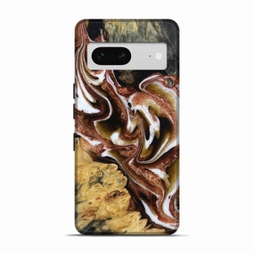 Pixel 7 Wood Live Edge Phone Case - Blanche (Black & White, 781027) Crystal Clear Screen Scratch Proof Glass
