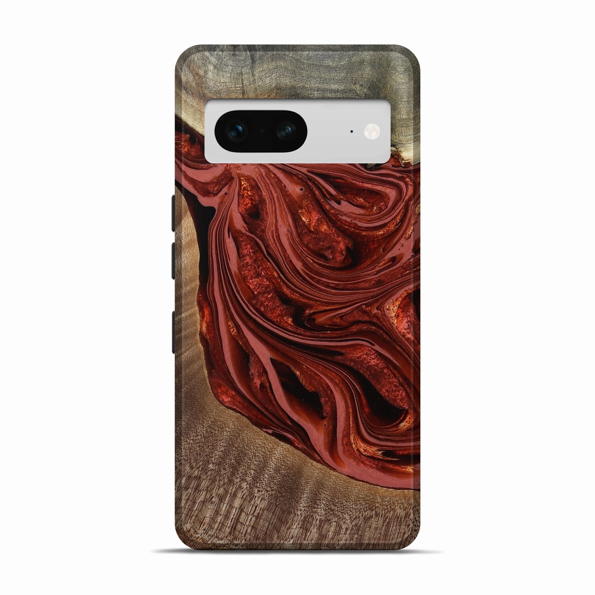 Pixel 7 Wood Live Edge Phone Case - Clair (Red, 778079) Bubble Free Installation Shatterproof Glass