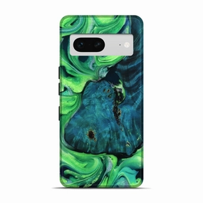 Bubble Free Installation Pixel 7 Wood Live Edge Phone Case - Debbi (Green, 781461)