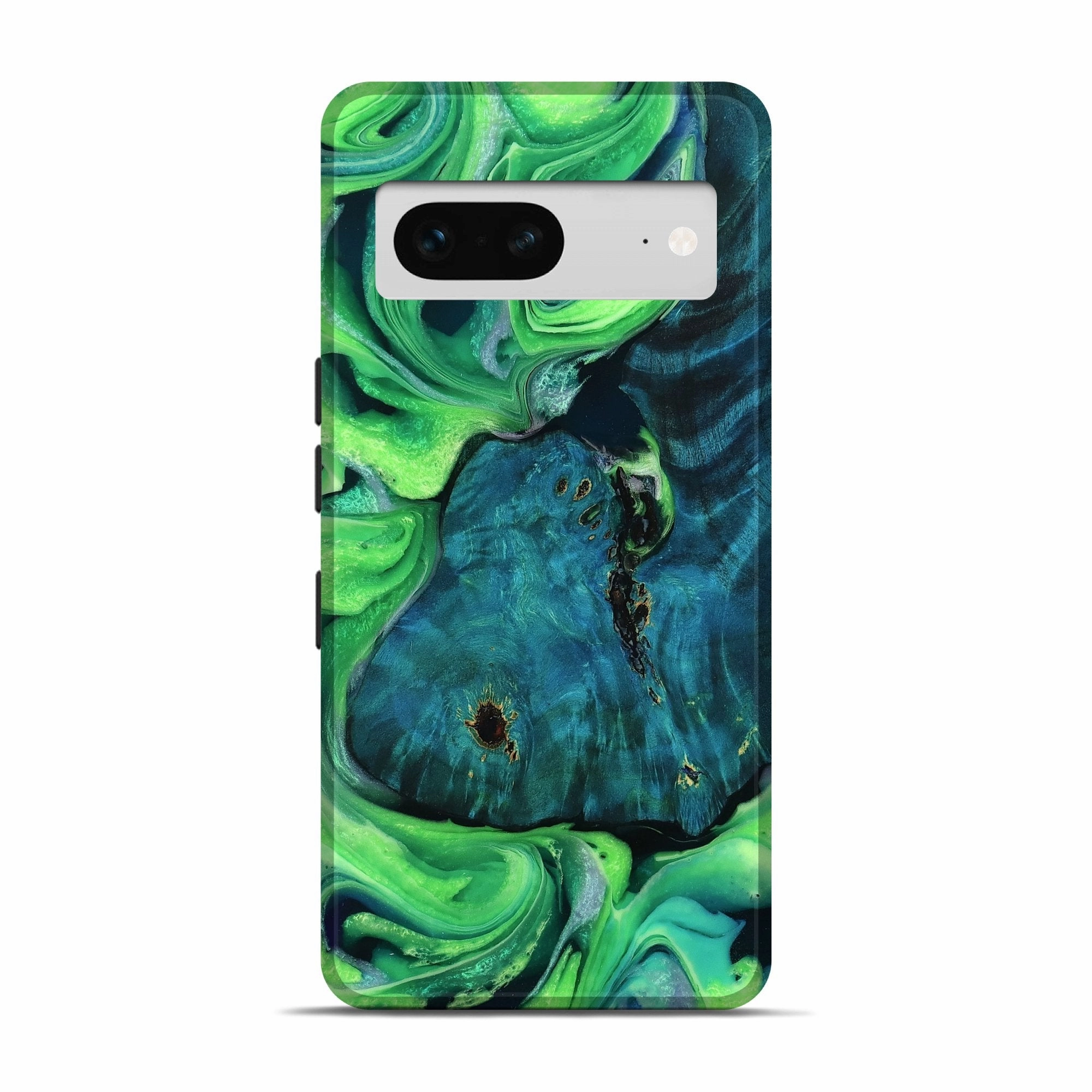 Bubble Free Installation Pixel 7 Wood Live Edge Phone Case - Debbi (Green, 781461)