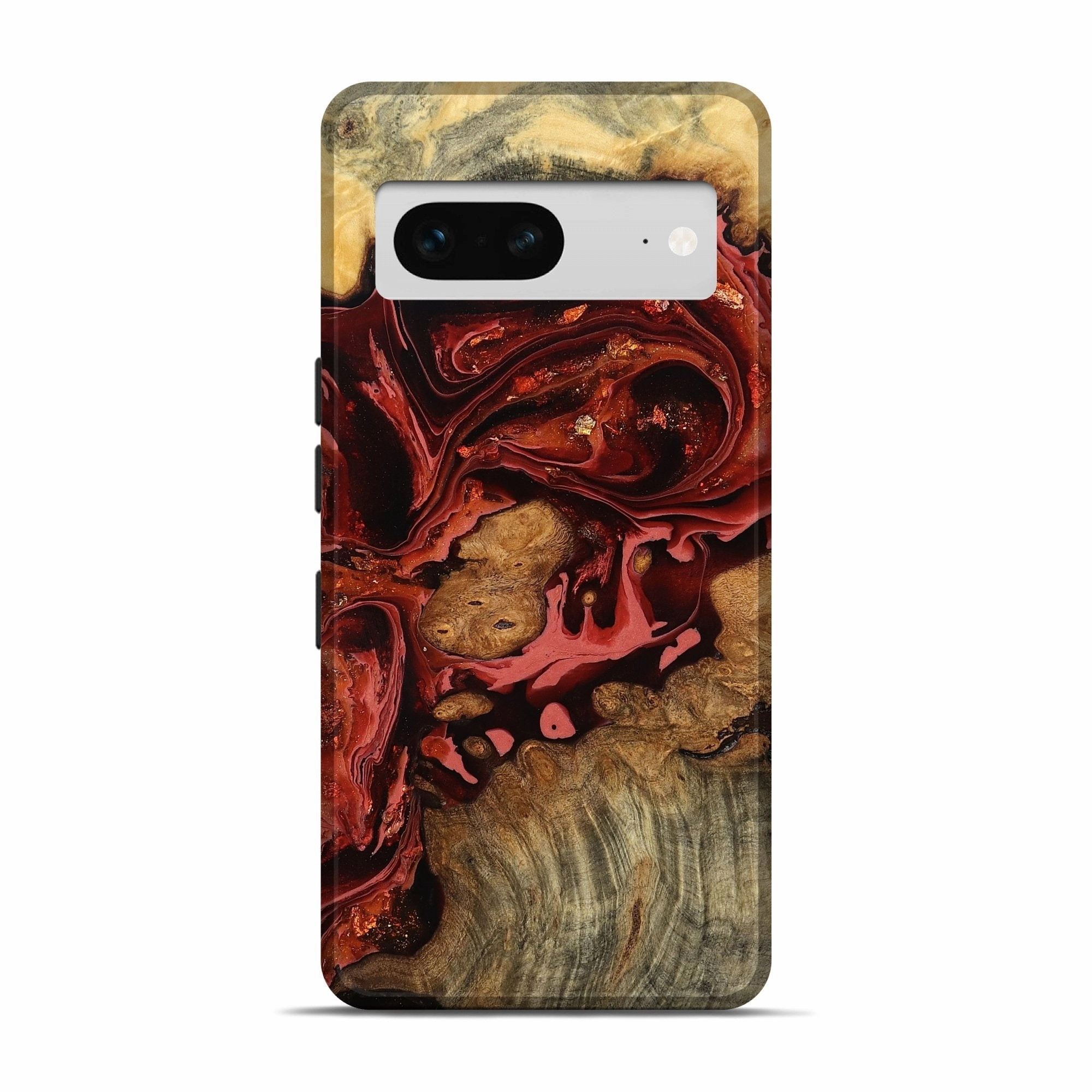HD Clarity Rounded Edges Pixel 7 Wood Live Edge Phone Case - Dianna (Red, 777336)