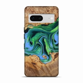 Oleophobic Coating Pixel 7 Wood Live Edge Phone Case - Dottie (Green, 778089)