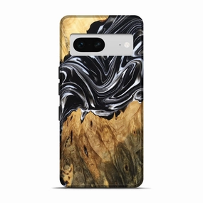 Anti Scratch Coating Case Friendly Glass Pixel 7 Wood Live Edge Phone Case - Duane (Black & White, 776092)