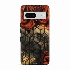Anti Fingerprint Screen Fingerprint Shield Pixel 7 Wood Live Edge Phone Case - Elisha (Pattern, 781452)