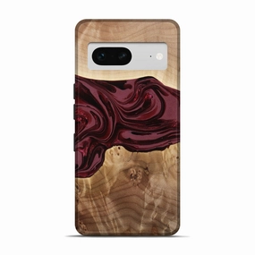 Pixel 7 Wood Live Edge Phone Case - Estelle (Red, 779178) Case Friendly