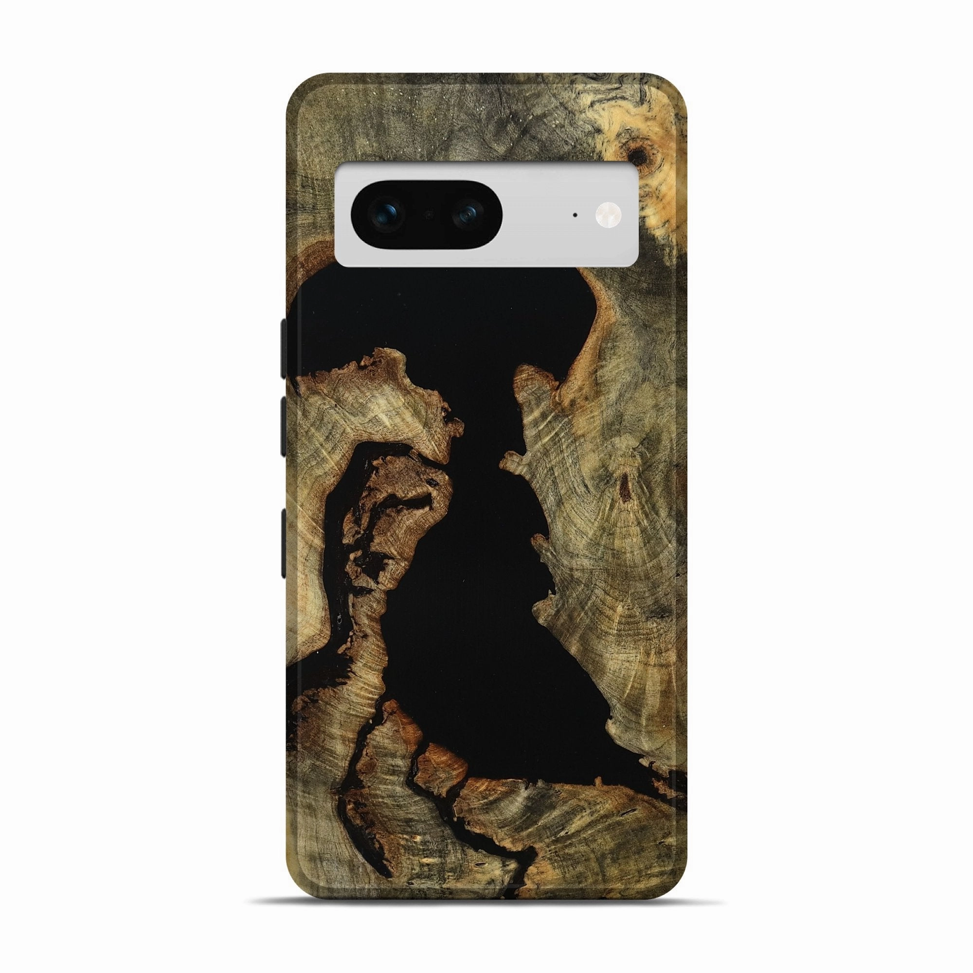 Tempered Glass Case Friendly Glass Pixel 7 Wood Live Edge Phone Case - Evalyn (Wood Burl, 773716)