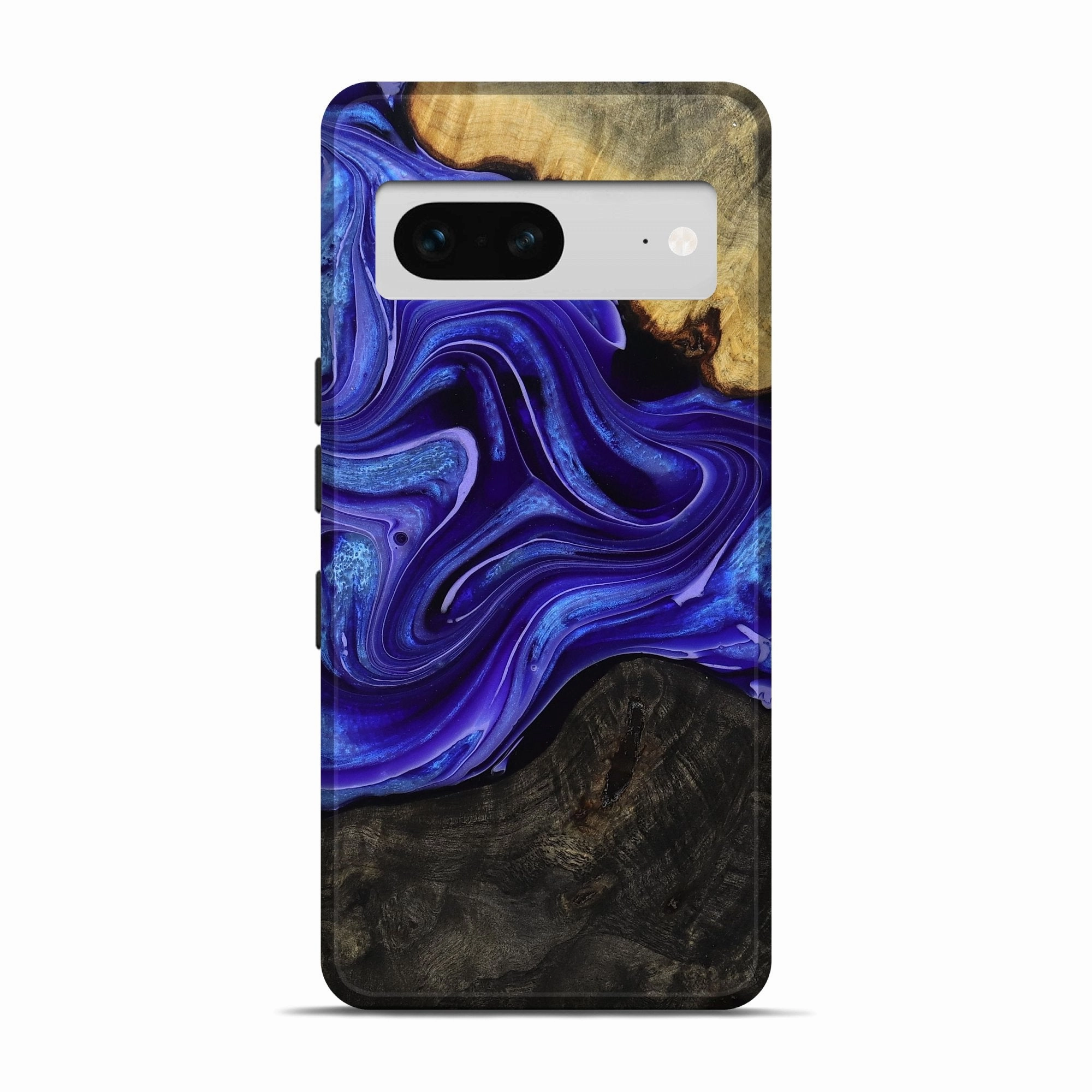 Pixel 7 Wood Live Edge Phone Case - Finley (Purple, 777381) Bubble Free Screen