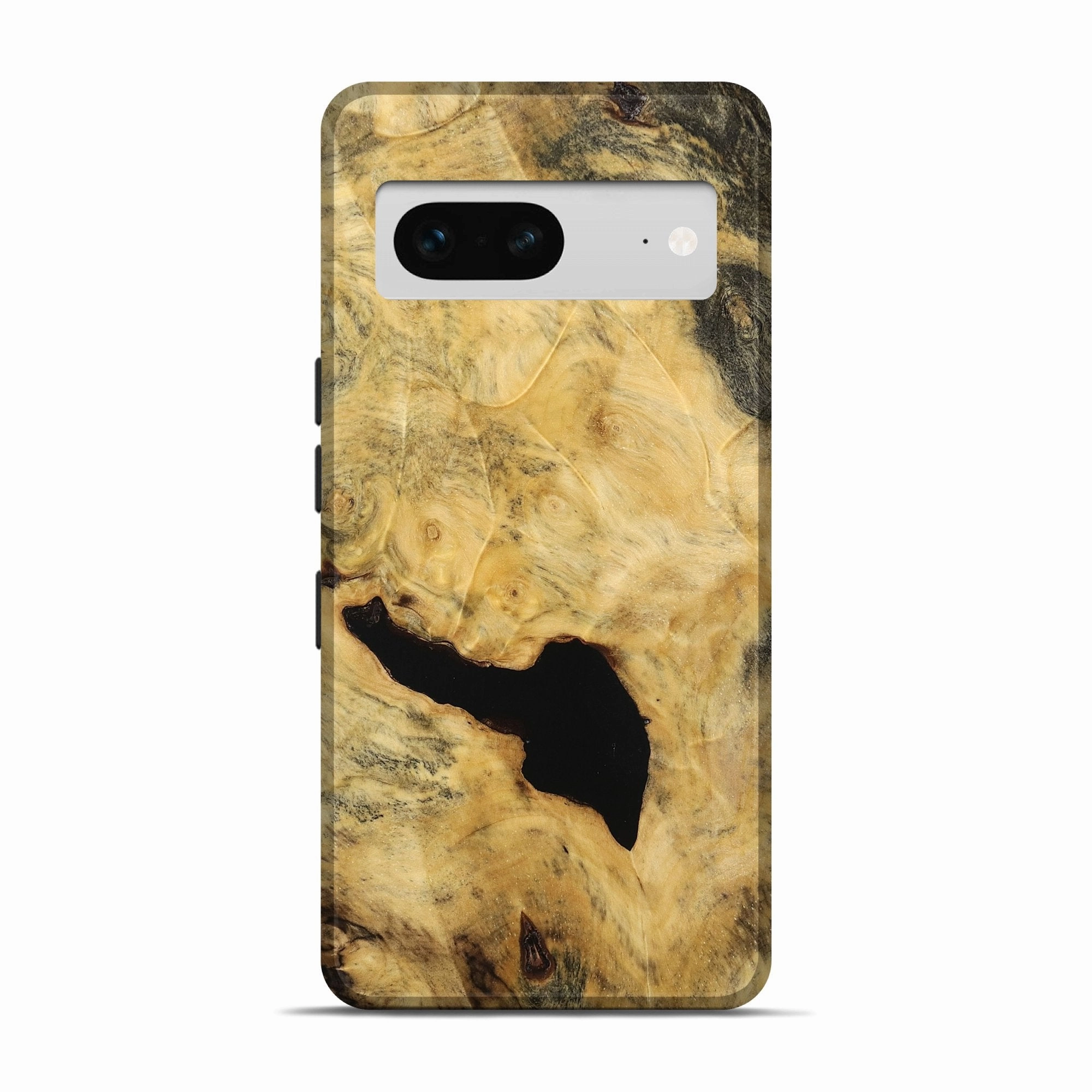 Pixel 7 Wood Live Edge Phone Case - Gust (Wood Burl, 773713) Reinforced Corners Water Resistant