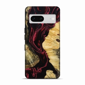 Pixel 7 Wood Live Edge Phone Case - Ira (Red, 781996) Protective Screen