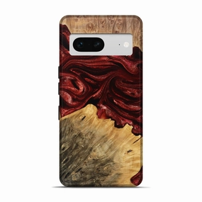 Pixel 7 Wood Live Edge Phone Case - Jair (Red, 777386) Raised Edges Anti Glare