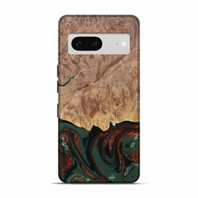 Anti Finger Stain Pixel 7 Wood Live Edge Phone Case - Jaylee (Green, 781018)